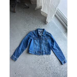 Angels Women's M Jacket Blue Denim Cotton Cropped Classic Jean Y2K Early 2000s